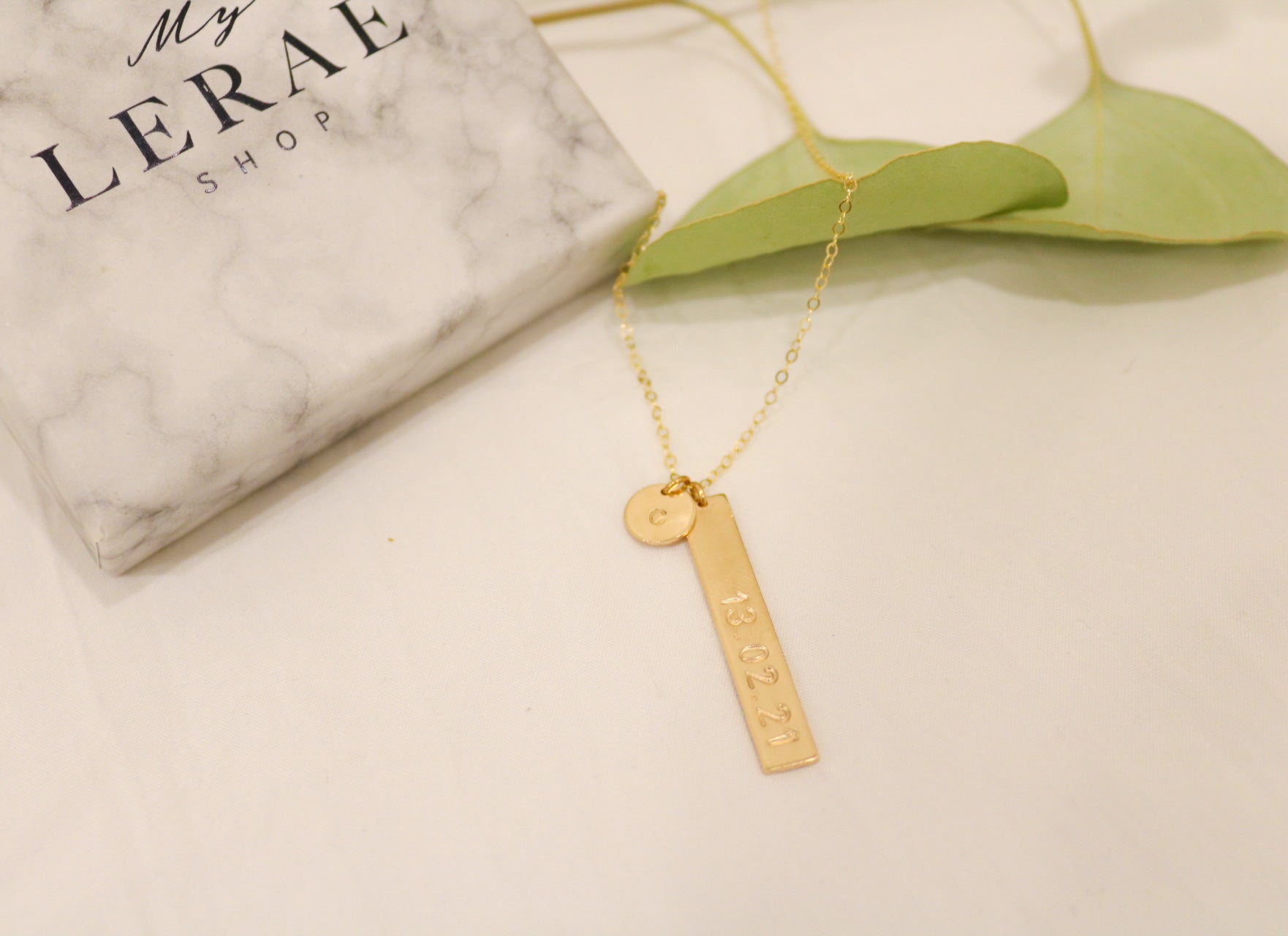 Date Horizontal Bar Necklace