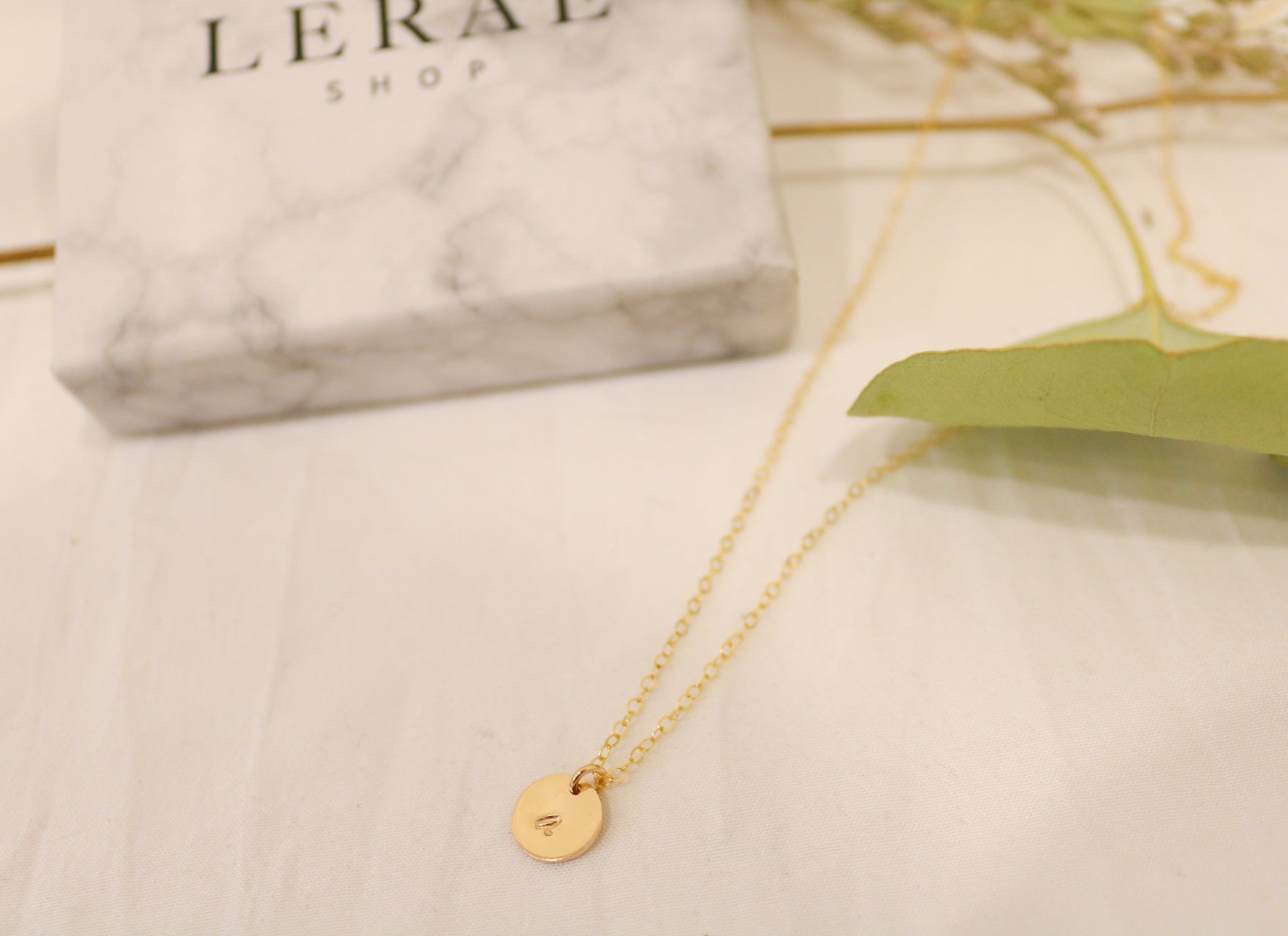 Initial Disc Necklace