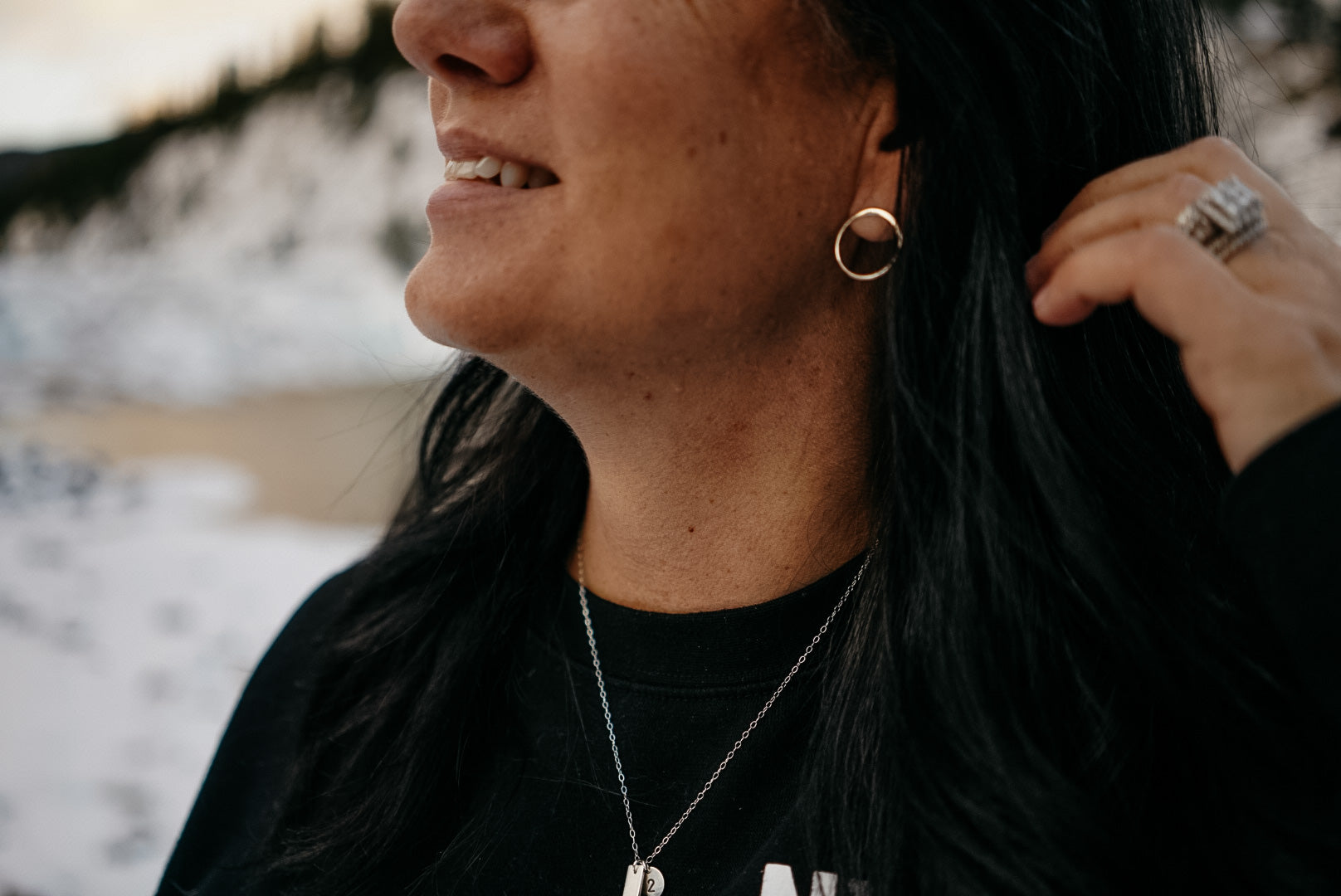 Sterling Silver Open Circles Earrings