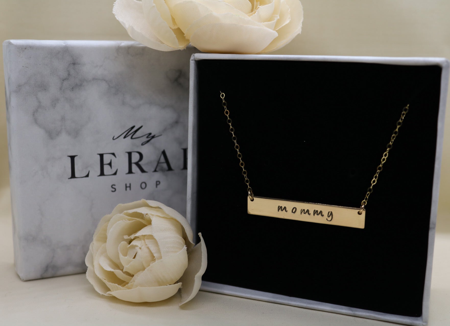 Mama Horizontal Bar Necklace